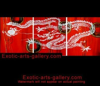 Original oil painting on canvas, hand painted by Feng Shui Master. Feng Shui Dragon Painting Dragon Feng Shui Painting 1