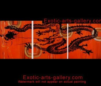 Original oil painting on canvas, hand painted by Feng Shui Master. Feng Shui Dragon Painting Dragon Feng Shui Painting 2