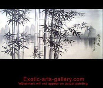Original Artwork Hand Painted by Feng Shui Master. Bamboo Painting Bamboo Feng Shui Painting